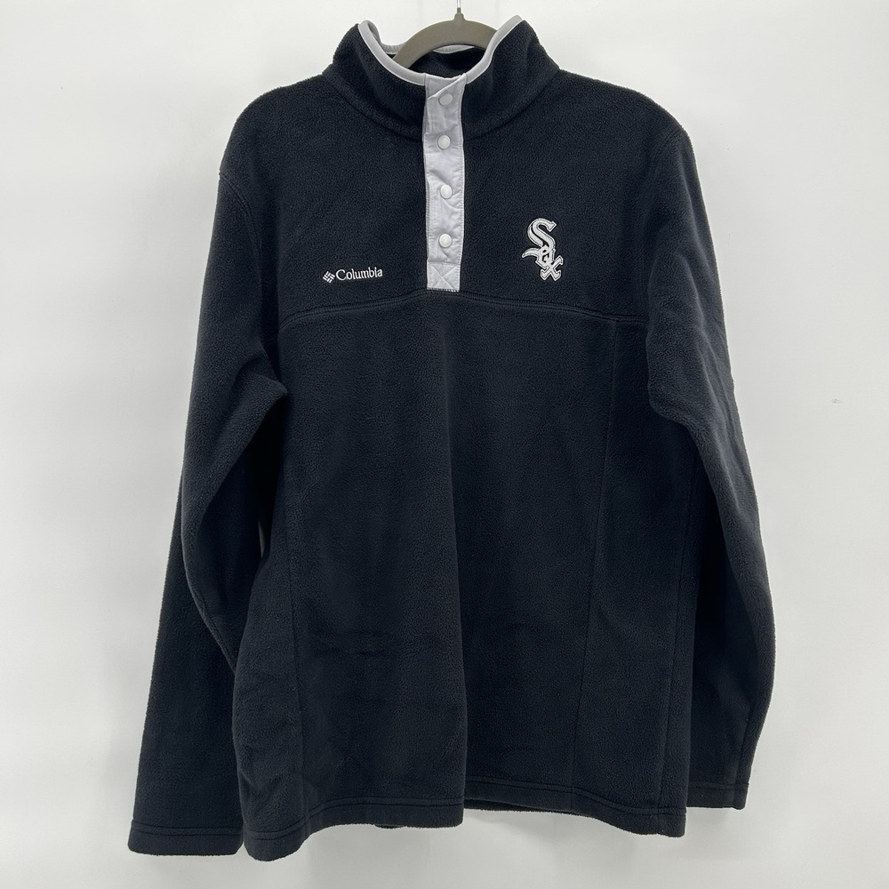 Columbia Chicago White Sox Fleece Mens M Steens Mountain Snap Pullover MLB